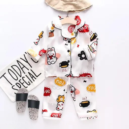 Teddy Bear Baby Boy And Baby Girl's Nightdress